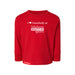 MAS Kansas City Wheelchair Football I Love Somebody at MAS Toddler Red Long Sleeve T-Shirt on a white background