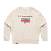 MAS Kansas City Wheelchair Football I Love Somebody at MAS Women's Ecru Modern Crewneck Sweatshirt on a white background