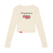 MAS Kansas City Wheelchair Football I Love Somebody at MAS Women's Natural Crop Long Sleeve T-Shirt on a white background
