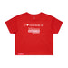 MAS Kansas City Wheelchair Football I Love Somebody at MAS Women's Red Crop T-Shirt on a white background