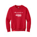 MAS Kansas City Wheelchair Football I Love Somebody at MAS Youth Red Crewneck Sweatshirt on a white background
