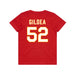 Back angle of the Jesse Gildea MAS Kansas City Wheelchair Football Amplife Youth Red T-Shirt against a white background