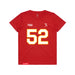 Front angle of the Jesse Gildea MAS Kansas City Wheelchair Football Amplife Youth Red T-Shirt against a white background