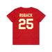 Back angle of the KC Ruback MAS Kansas City Wheelchair Football Amplife Youth Red T-Shirt against a white background