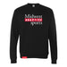 MAS Kansas City Wheelchair Football MAS Logo Black Crewneck Sweatshirt on a white background