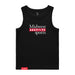 MAS Kansas City Wheelchair Football MAS Logo Women's Black Organic Tank Top on a white background