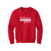 MAS Kansas City Wheelchair Football MAS Logo Youth Red Crewneck Sweatshirt on a white background