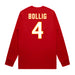 Back angle of the Matt Bollig MAS Kansas City Wheelchair Football Amplife Red Long Sleeve T-Shirt against a white background