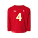 Front angle of the Matt Bollig MAS Kansas City Wheelchair Football Amplife Toddler Red Long Sleeve T-Shirt against a white background