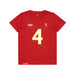 Front angle of the Matt Bollig MAS Kansas City Wheelchair Football Amplife Youth Red T-Shirt against a white background