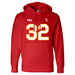 Front angle of the Mike Aldridge MAS Kansas City Wheelchair Football Amplife Red Hoodie against a white background