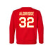 Back angle of the Mike Aldridge MAS Kansas City Wheelchair Football Amplife Toddler Red Crewneck Sweatshirt against a white background