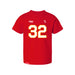 Front angle of the Mike Aldridge MAS Kansas City Wheelchair Football Amplife Toddler Red T-Shirt against a white background