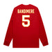 Back angle of the Stephen Bandimere MAS Kansas City Wheelchair Football Amplife Red Long Sleeve T-Shirt against a white background