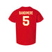 Back angle of the Stephen Bandimere MAS Kansas City Wheelchair Football Amplife Toddler Red T-Shirt against a white background