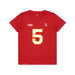 Front angle of the Stephen Bandimere MAS Kansas City Wheelchair Football Amplife Youth Red T-Shirt against a white background