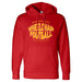 MAS Kansas City Wheelchair Football Warp Red & Gold Hoodie on a white background