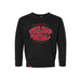 MAS Kansas City Wheelchair Football Warp Toddler Black & Red Crewneck Sweatshirt on a white background