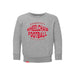 MAS Kansas City Wheelchair Football Warp Toddler Heather Grey & Red Crewneck Sweatshirt on a white background