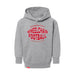 MAS Kansas City Wheelchair Football Warp Toddler Heather Grey & Red Hoodie on a white background