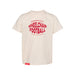 MAS Kansas City Wheelchair Football Warp Toddler Natural & Red T-Shirt on a white background