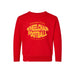 MAS Kansas City Wheelchair Football Warp Toddler Red & Gold Crewneck Sweatshirt on a white background