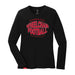 MAS Kansas City Wheelchair Football Warp Women's Black Long Sleeve T-Shirt on a white background