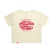 MAS Kansas City Wheelchair Football Warp Women's Butter Crop T-Shirt on a white background