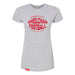 MAS Kansas City Wheelchair Football Warp Women's Heather Grey Slim T-Shirt on a white background