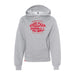 MAS Kansas City Wheelchair Football Warp Youth Heather Grey & Red Hoodie on a white background