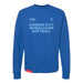 MAS Kansas City Wheelchair Softball Royal Crewneck Sweatshirt on a white background