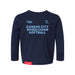 MAS Kansas City Wheelchair Softball Toddler Navy Long Sleeve T-Shirt on a white background