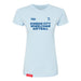 MAS Kansas City Wheelchair Softball Women's Baby Blue Slim T-Shirt on a white background