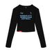MAS Kansas City Wheelchair Softball Women's Black Crop Long Sleeve T-Shirt on a white background