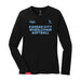 MAS Kansas City Wheelchair Softball Women's Black Long Sleeve T-Shirt on a white background