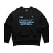 MAS Kansas City Wheelchair Softball Women's Black Modern Crewneck Sweatshirt on a white background