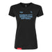 MAS Kansas City Wheelchair Softball Women's Black Slim T-Shirt on a white background