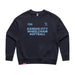 MAS Kansas City Wheelchair Softball Women's Ink Blue Modern Crewneck Sweatshirt on a white background