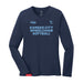 MAS Kansas City Wheelchair Softball Women's Navy Long Sleeve T-Shirt on a white background