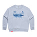 MAS Kansas City Wheelchair Softball Women's Powder Modern Crewneck Sweatshirt on a white background