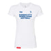 MAS Kansas City Wheelchair Softball Women's White Slim T-Shirt on a white background