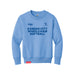 MAS Kansas City Wheelchair Softball Youth Carolina Blue Crewneck Sweatshirt on a white background