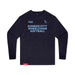 MAS Kansas City Wheelchair Softball Youth Navy Long Sleeve T-Shirt on a white background