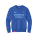 MAS Kansas City Wheelchair Softball Youth Royal Crewneck Sweatshirt on a white background