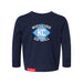 MAS Kansas City Wheelchair Softball Diamond Toddler Navy Long Sleeve T-Shirt on a white background