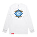 MAS Kansas City Wheelchair Softball Diamond White Long Sleeve T-Shirt on a white background