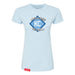 MAS Kansas City Wheelchair Softball Diamond Women's Baby Blue Slim T-Shirt on a white background