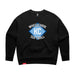 MAS Kansas City Wheelchair Softball Diamond Women's Black Modern Crewneck Sweatshirt on a white background