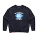 MAS Kansas City Wheelchair Softball Diamond Women's Ink Blue Modern Crewneck Sweatshirt on a white background