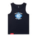 MAS Kansas City Wheelchair Softball Diamond Women's Navy Organic Tank Top on a white background